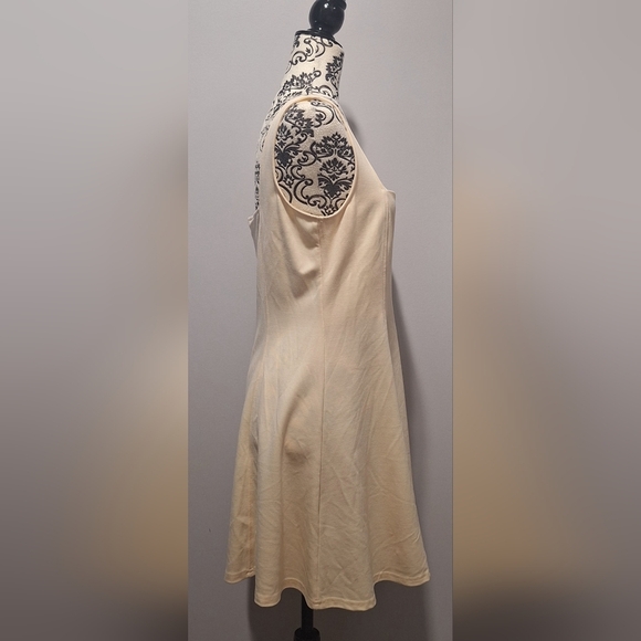 H&M Lrg Cream Sleeveless Dress Euc - Picture 5 of 6